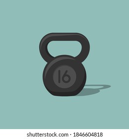 Kettlebell icon isolated on background. Vector illustration. Eps 10.