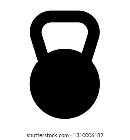 Kettlebell icon isolated on white background