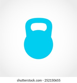 Kettlebell Icon Isolated on White Background