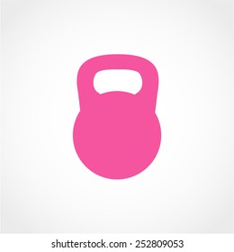 Kettlebell Icon Isolated on White Background
