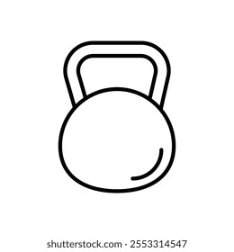 Ícone Kettlebell isolado no fundo branco