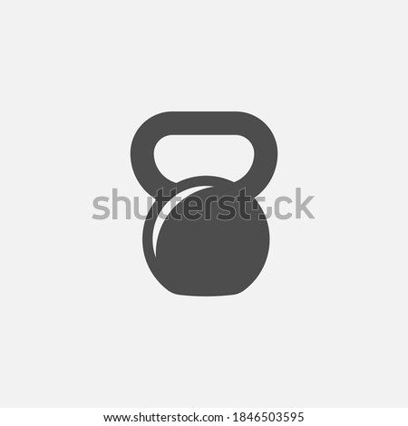 Kettlebell icon isolated on white background. Vector illustration. Eps 10.