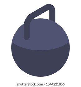 Kettlebell icon. Isometric of kettlebell vector icon for web design isolated on white background