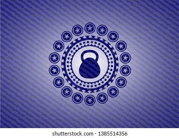 kettlebell icon with jean texture