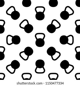 Icono de Kettlebell, icono de Kettle Bell Icono de patrón transparente Ilustración de arte de vectores