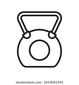 kettlebell icon line art vector