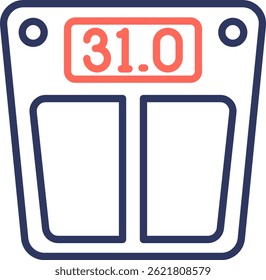 Icono de Kettlebell Line Color Ilustración vectorial