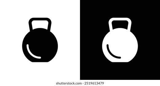 ícone de kettlebell logotipo linear isolado