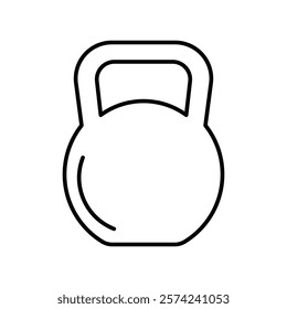 Kettlebell icon linear logo isolated