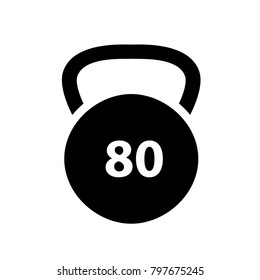 Kettlebell icon logo design illustration.
