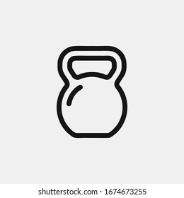 Kettlebell icon logo design. simple flat vector illustration