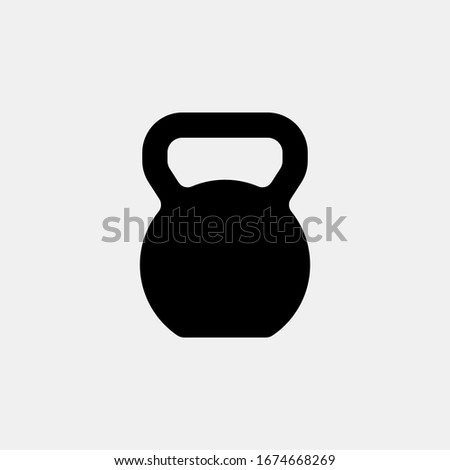 Kettlebell icon logo design. simple flat vector illustration