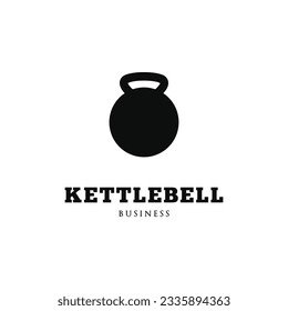 Kettlebell Icon Logo Design Template