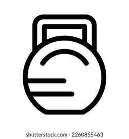 icono de kettlebell o logotipo símbolo de signo aislado ilustración vectorial - iconos vectoriales de estilo negro de alta calidad