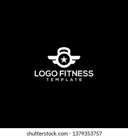 KETTLEBELL ICON AND LOGO TEMPLATE FOR  FITNESS AND GYM CLUB LOGO