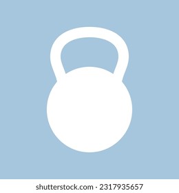 Icono de Kettlebell en fondo azul