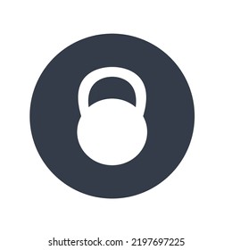 Kettlebell Symbol auf weißem Hintergrund. Vektorgrafik