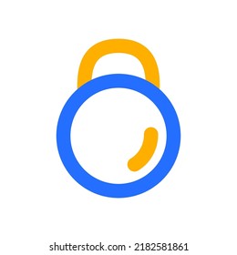 Kettlebell Icon with Outline Color