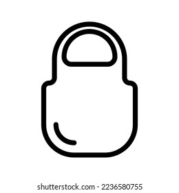 Kettlebell icon outline. Fitness icon illustration. Kettlebell icon design is suitable for app designers, website developers, graphic designers. White background icon illustration
