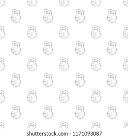 Kettlebell icon in outline style isolated on white background