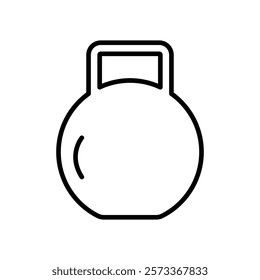 Kettlebell icon Outline thin set