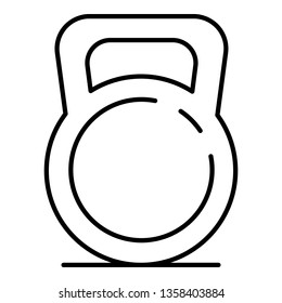 Kettlebell icon. Outline kettlebell vector icon for web design isolated on white background