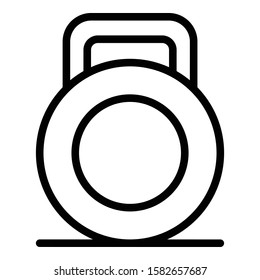 Kettlebell icon. Outline kettlebell vector icon for web design isolated on white background