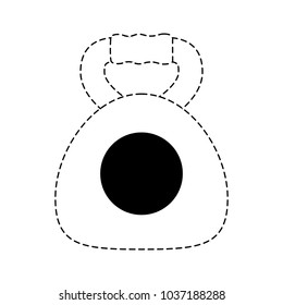 kettlebell icon over white background vector illustration