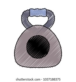 kettlebell icon over white background colorful design vector illustration