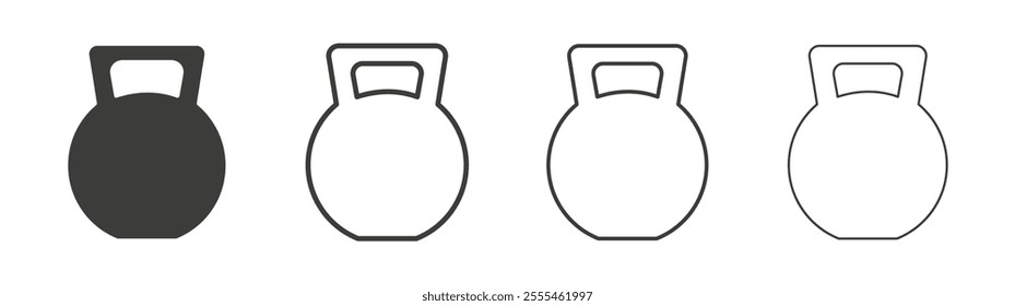 Kettlebell icon pack. vector illustration
