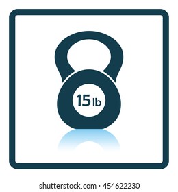Kettlebell icon. Shadow reflection design. Vector illustration.