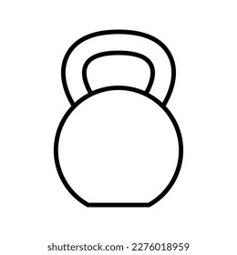 Kettlebell Symbol. Unterschrift für mobiles Konzept und Webdesign. Vektorgrafik