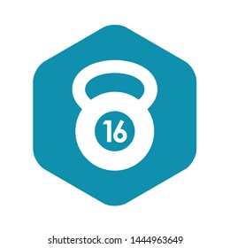 Kettlebell icon. Simple illustration of kettlebell vector icon for web