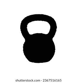 Kettlebell icon. Simple style gym poster background symbol. Kettlebell brand logo design element. Kettlebell t-shirt printing. Vector for sticker.