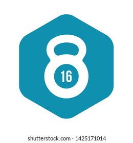 Kettlebell icon in simple style on a white background vector illustration