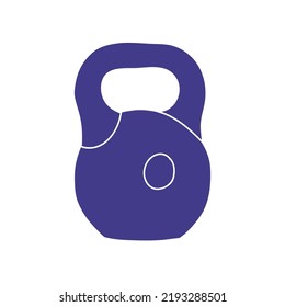 Kettlebell icon. Sport and fitness equipment for sports and fitness. Flat vector illustration isolated on white background