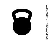 Kettlebell icon.  Sport and fitness weight symbol. Vector illustration.