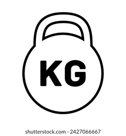 Kettlebell icon. Strength exercises and training. Vector illustration isolated on white background.