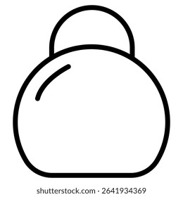 Kettlebell icon Thin line vector design