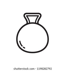 kettlebell icon in trendy flat design 