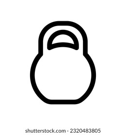 kettlebell icon in trendy flat design