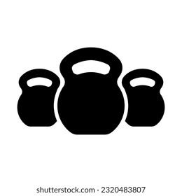 kettlebell icon in trendy flat design