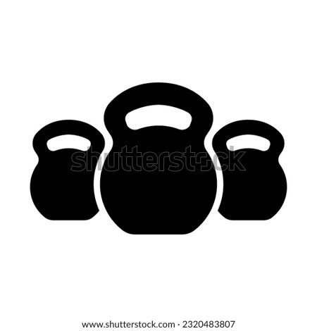 kettlebell icon in trendy flat design
