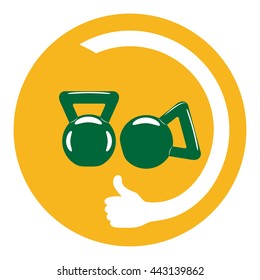 Kettlebell icon. Vector concept illustration for design.