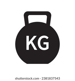 Kettlebell Symbol Vektordesign-Vorlage. Konzept der mobilen Ausrüstung. 
