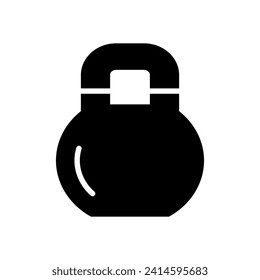 Plantilla de diseño de vectores de iconos de Kettlebell