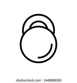 Kettlebell icon vector design templates
