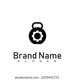 Kettlebell icon vector design templates