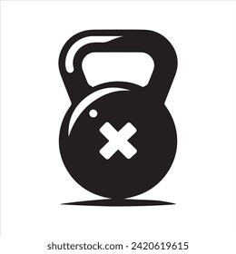 Kettlebell icon. Vector and glyph
