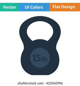 Kettlebell icon. Vector illustration.